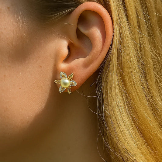 Everly | Blühende Blume mit Perle - JK Jewelry & Accessories
