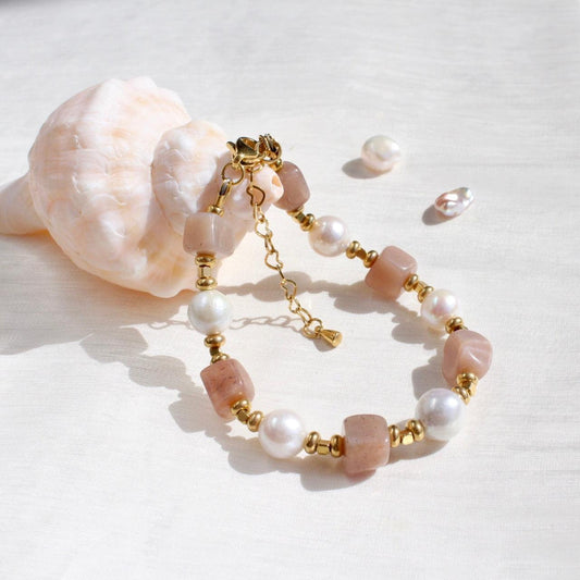 Athena|Sonnenstein & Perlen Armkette - JK Jewelry & Accessories