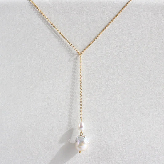 Aylin | Y-Kette mit Barockperle - JK Jewelry & Accessories