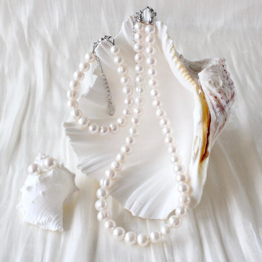 8.5mm Süsswasserperlen Schmuckset - JK Jewelry & Accessories