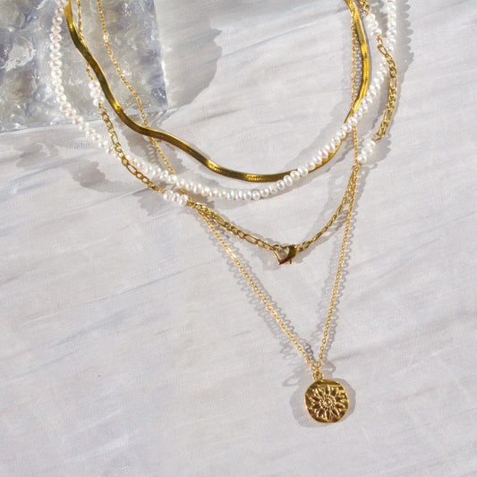 Myla | 5mm Perlen & einzigartige Panzerkette - JK Jewelry & Accessories