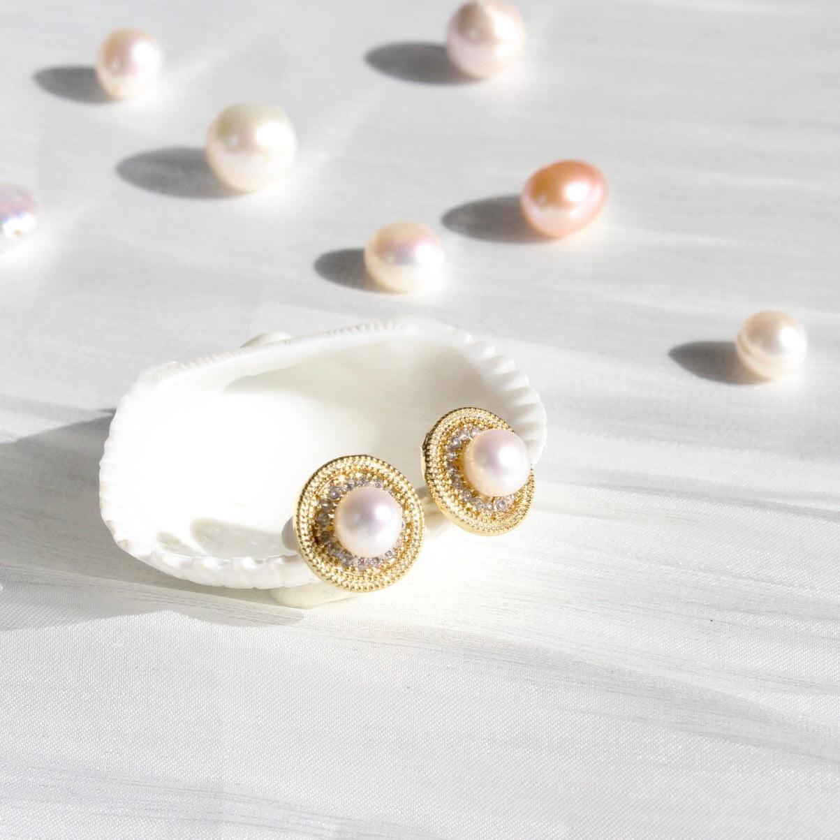Elle | Vintage Zirkonia Kranz mit Perlen - JK Jewelry & Accessories