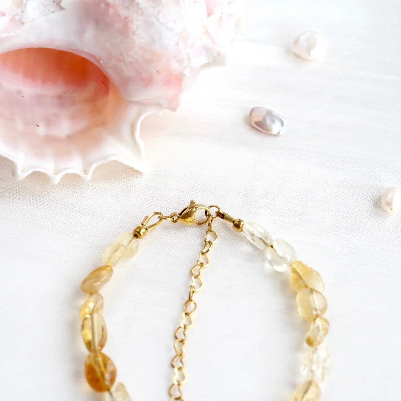 Lorelai|Citrine & Beaded bracelet