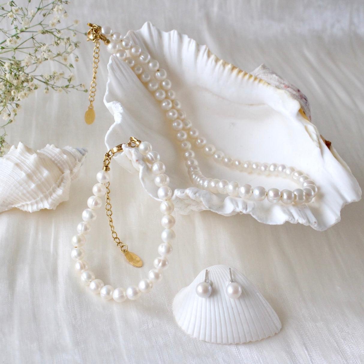 Ensemble de bijoux de perles d'eau douce de mm/bijoux de perles