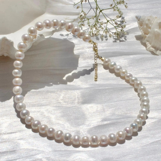 8.5mm klassische Perlenkette - JK Jewelry & Accessories