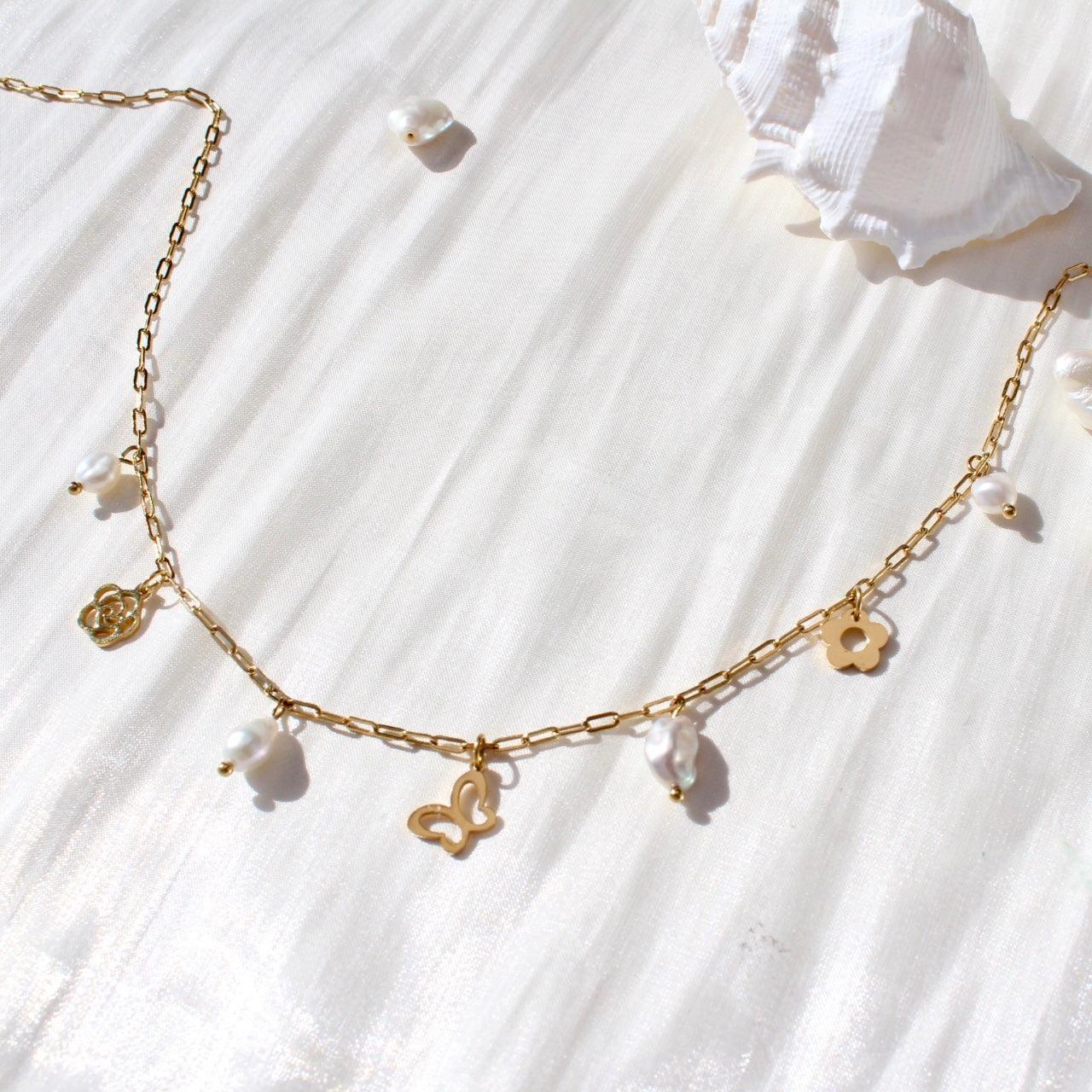 Arely | Schmetterlinge, Blumen treffen Barockperlen - JK Jewelry & Accessories