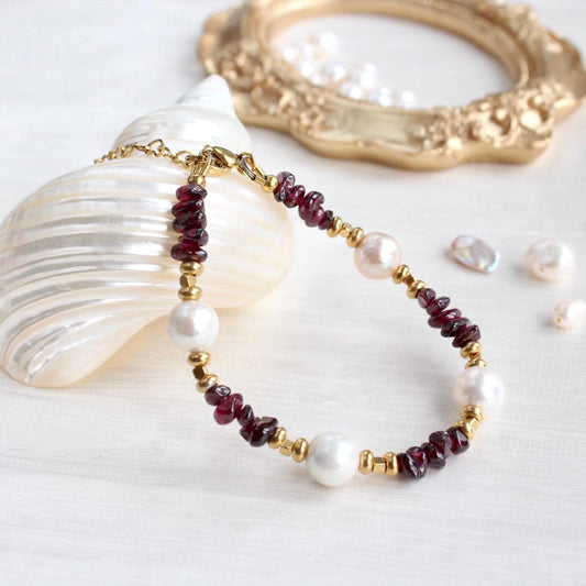 Melissa | Granatstein Armkette - JK Jewelry & Accessories