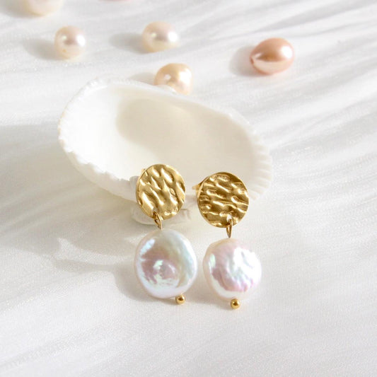 Emily|Hängende Knöpf-Barockperlen - JK Jewelry & Accessories