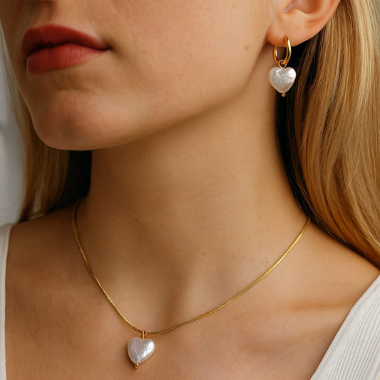 Emilia|Herz Barockperlen Set