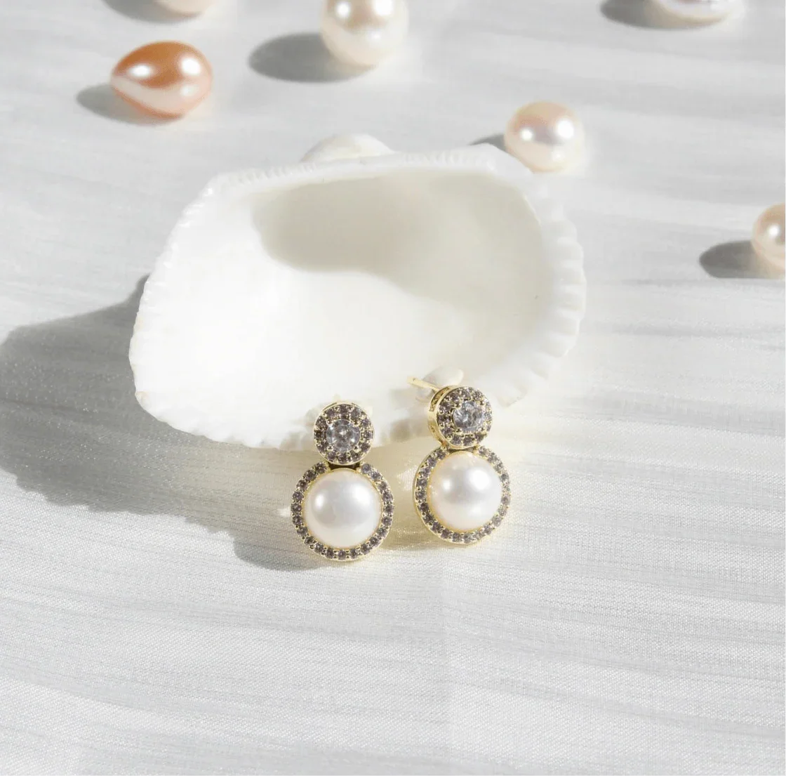 Morgan | Funkelnde Zirkonia & Perlen - JK Jewelry & Accessories