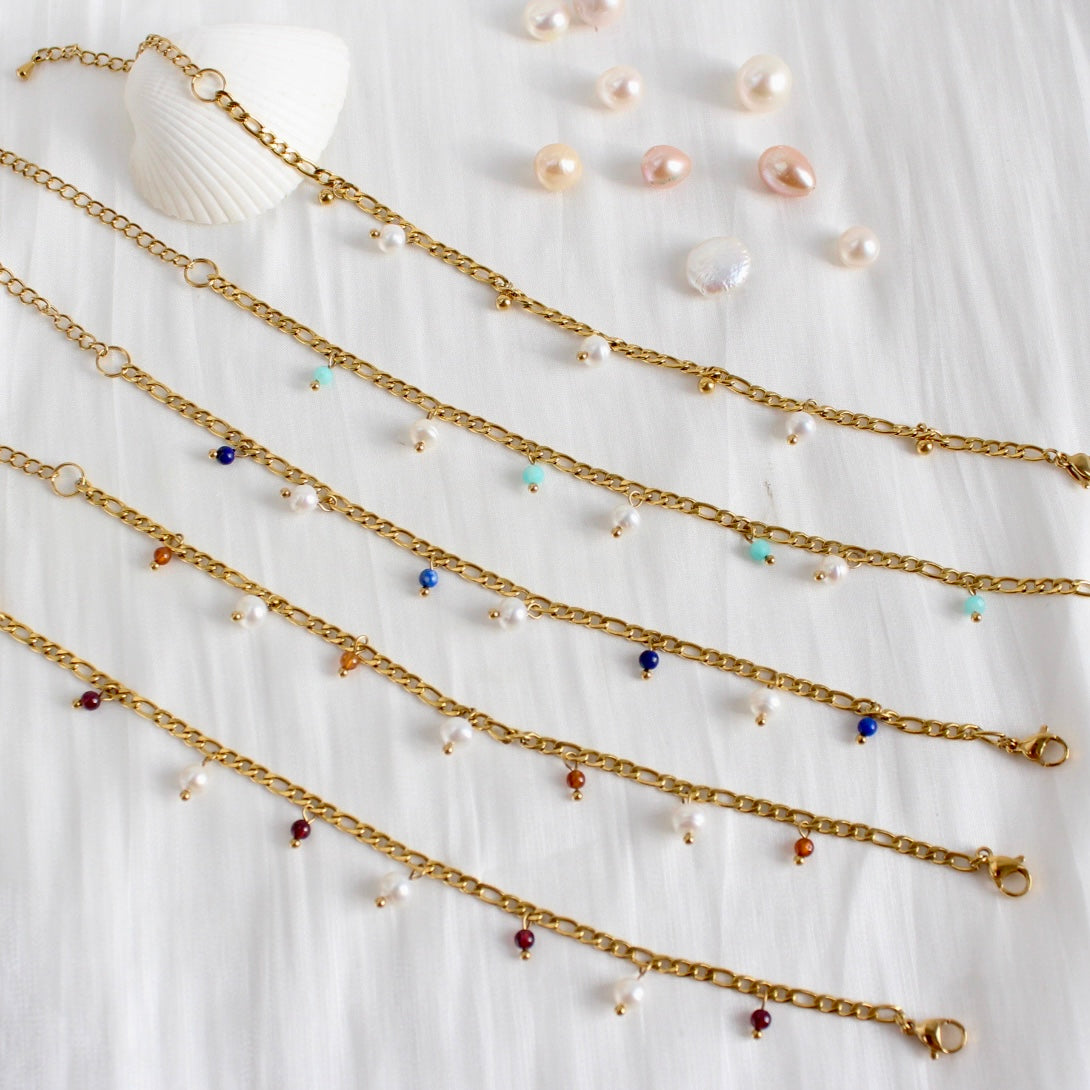 Sasha|Goldkugeln & Perlen Armkette