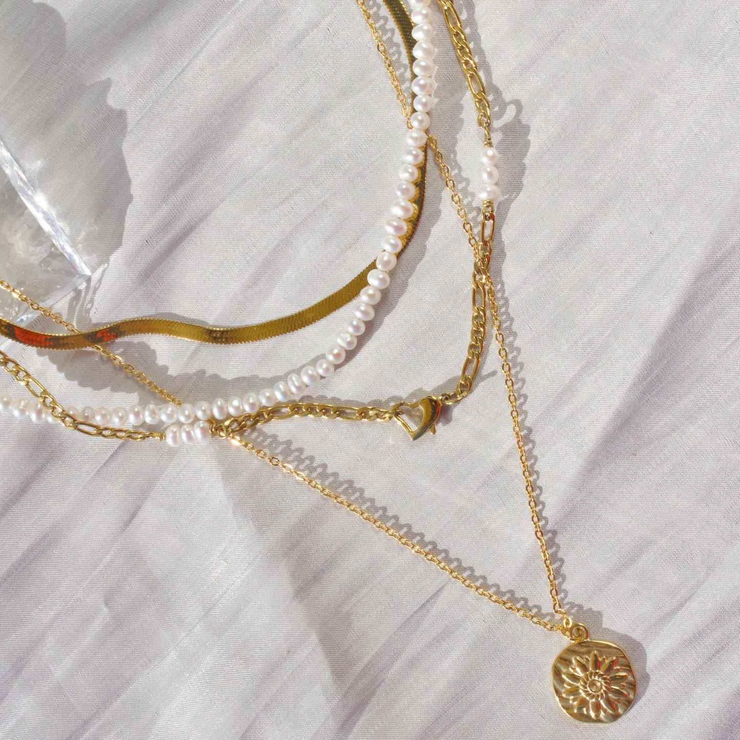 5mm klassische Perlenkette mit Herz - JK Jewelry & Accessories