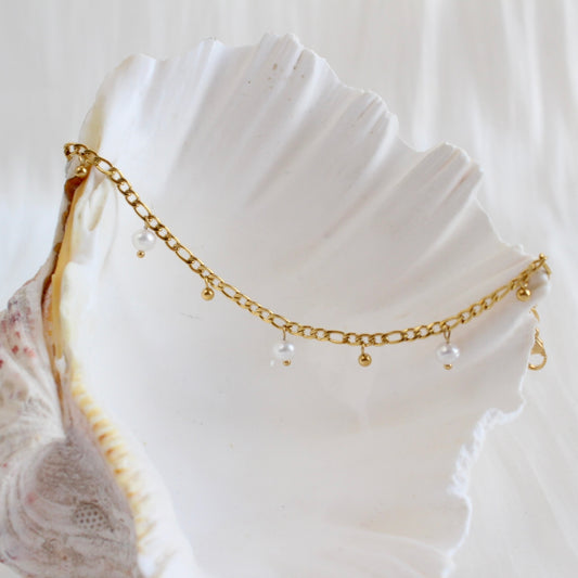 Sasha|Goldkugeln & Perlen Armkette