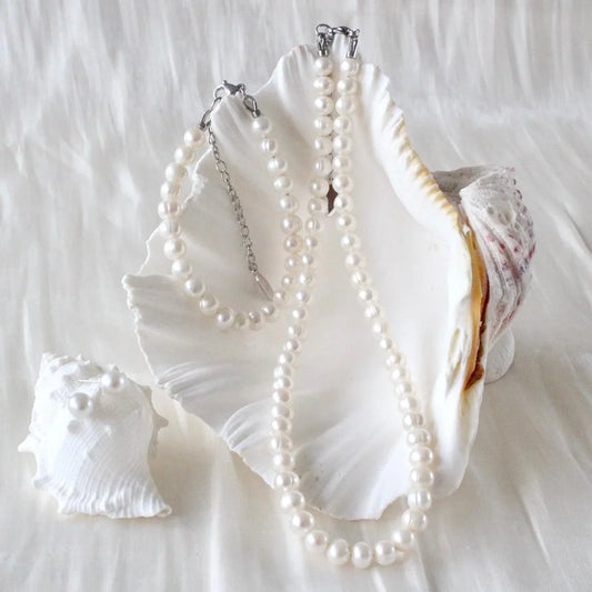 6mm Süsswasserperlen Schmuckset - JK Jewelry & Accessories