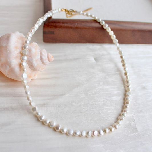 Leslie|5mm Barockperlenkette - JK Jewelry & Accessories