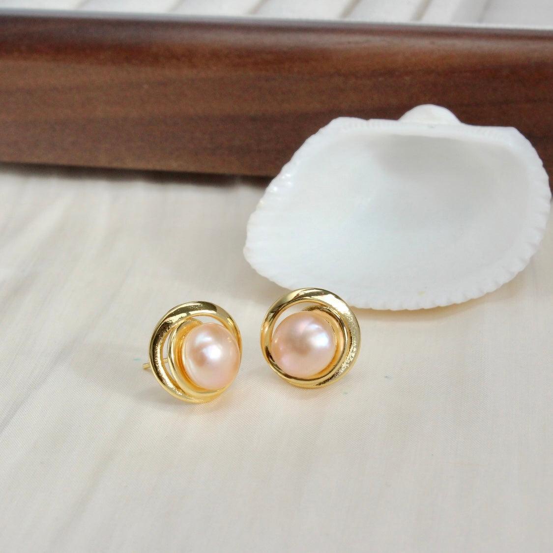 Maya|Goldkreis mit orangen Perlen - JK Jewelry & Accessories