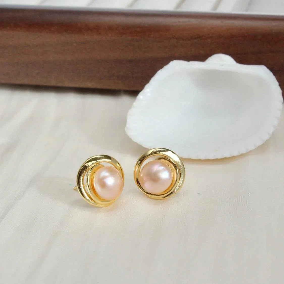 Maya|Goldkreis mit orangen Perlen - JK Jewelry & Accessories