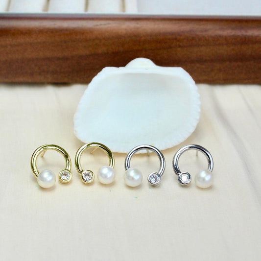 Reina|Goldener Kreis & Perlen - JK Jewelry & Accessories