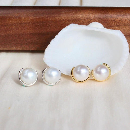 Kamila|Perle in Halbring - JK Jewelry & Accessories