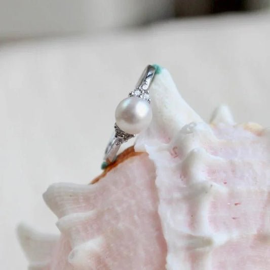 Lainey|Perle mit zarten Zirkonsteinen - JK Jewelry & Accessories