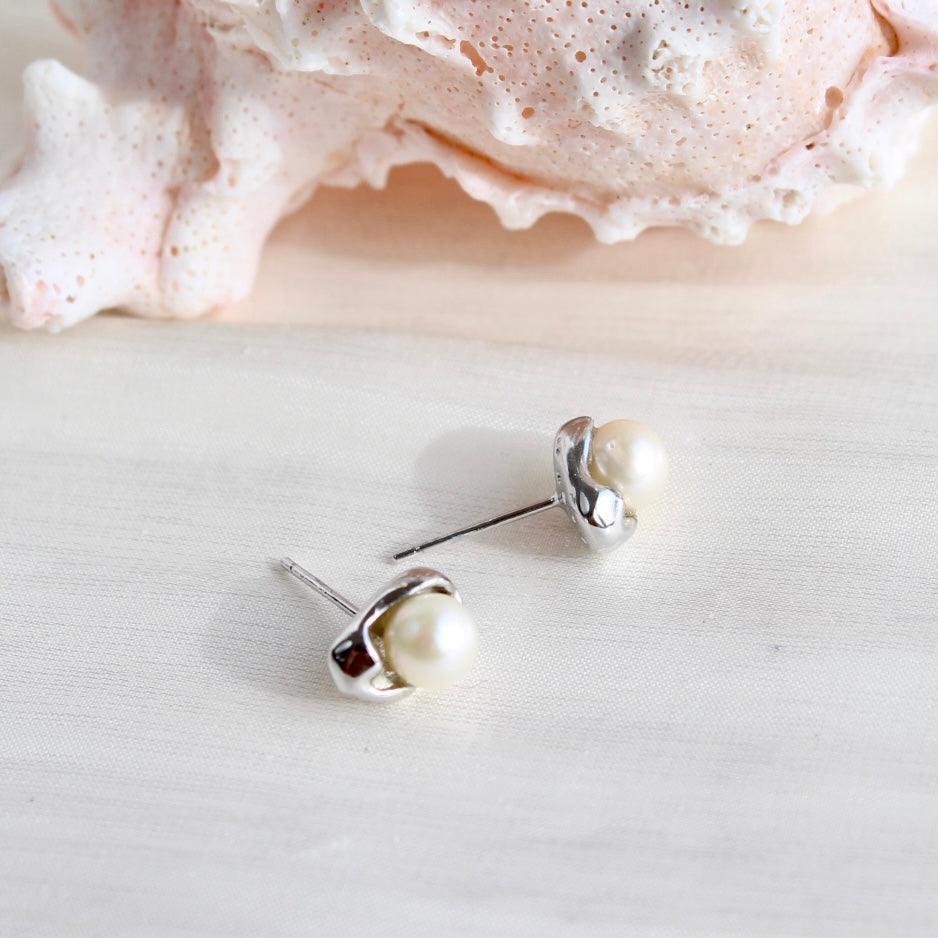 Brylee | Abstrakter Stein mit Perle - JK Jewelry & Accessories