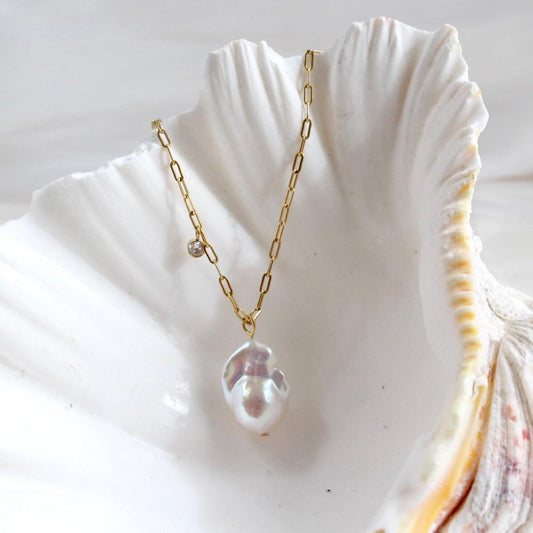 Amira | Barockperle & funkelnde Zirkoniasteine - JK Jewelry & Accessories