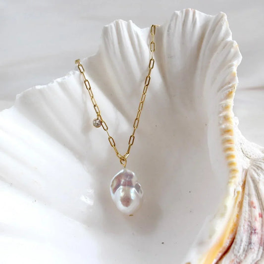 Amira | Barockperle & funkelnde Zirkoniasteine - JK Jewelry & Accessories
