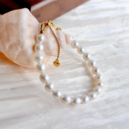 Ariella|6mm Klassische Perlen-Armkette - JK Jewelry & Accessories