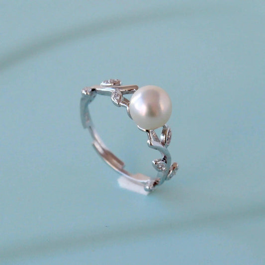 Blätter mit Perle - JK Jewelry & Accessories