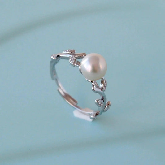 Blätter mit Perle - JK Jewelry & Accessories
