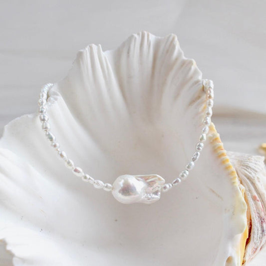 Clara | Barockperle & Klassische 3mm Perlenkette - JK Jewelry & Accessories