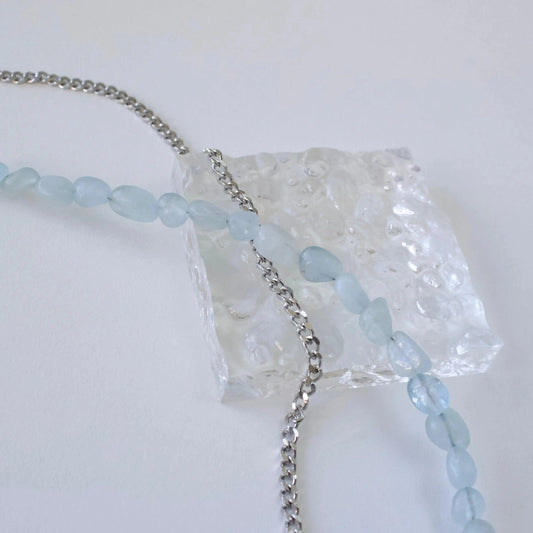 Doppelkette Aquamarin - JK Jewelry & Accessories