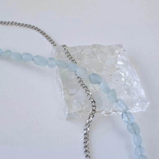 Doppelkette Aquamarin - JK Jewelry & Accessories