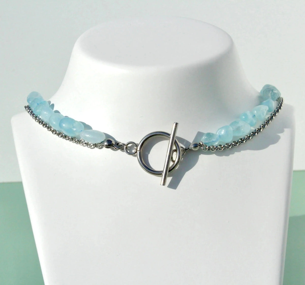 Doppelkette Aquamarin - JK Jewelry & Accessories