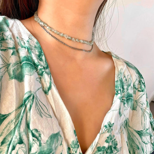 Doppelkette Chrysoprasstein - JK Jewelry & Accessories