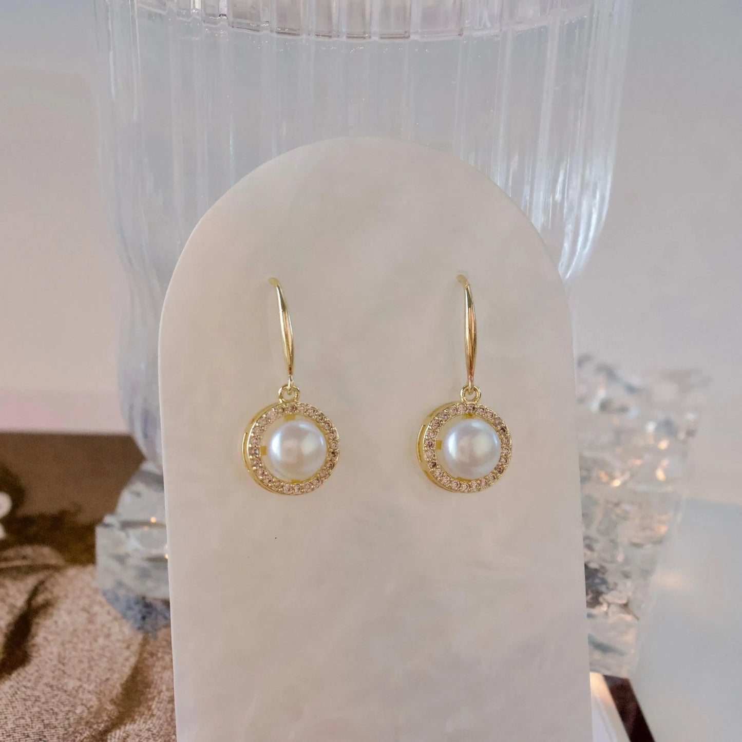 Elise|Perle mit Goldring - JK Jewelry & Accessories