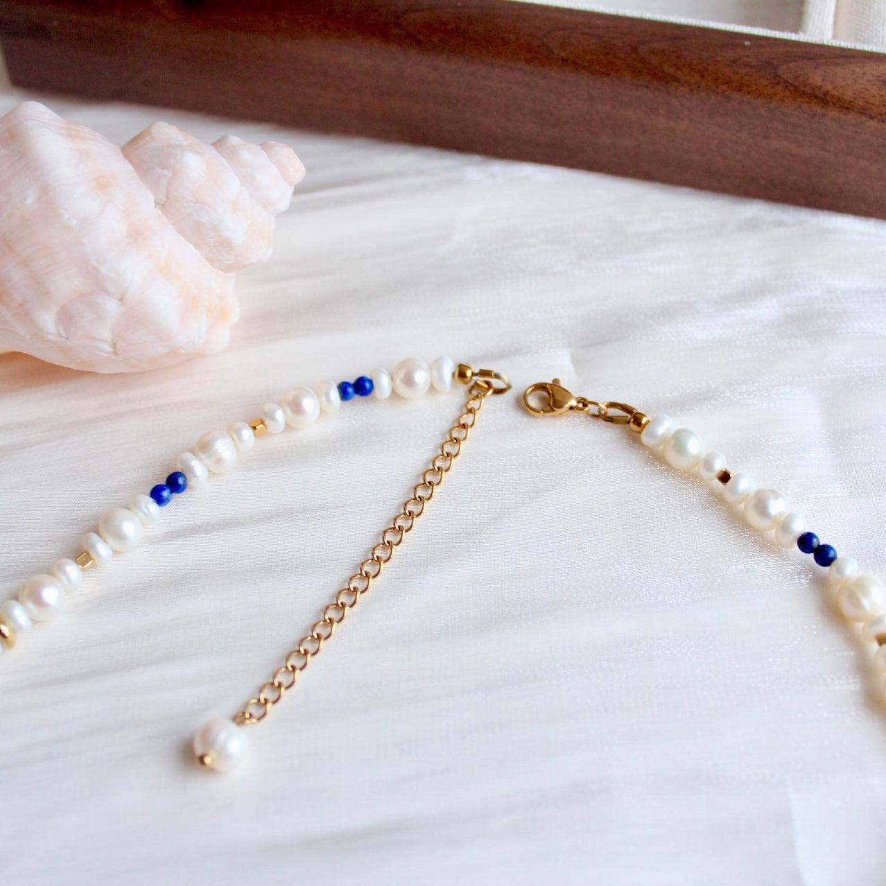 Gia|Lapis Lazuli & Perlen - JK Jewelry & Accessories