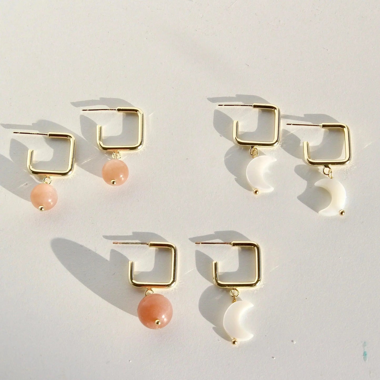 Goldene Sonne & Perlmutt-Mond - JK Jewelry & Accessories