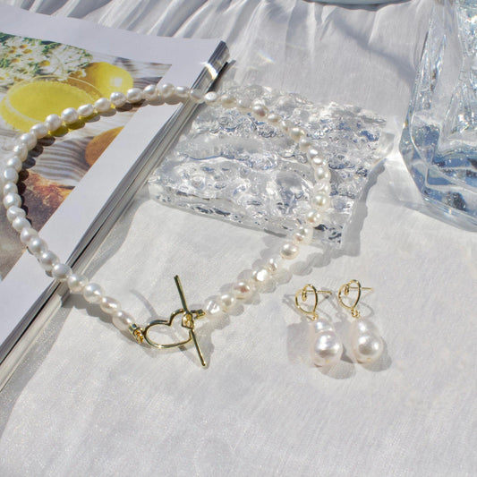 Herz Barockperlen Set - JK Jewelry & Accessories