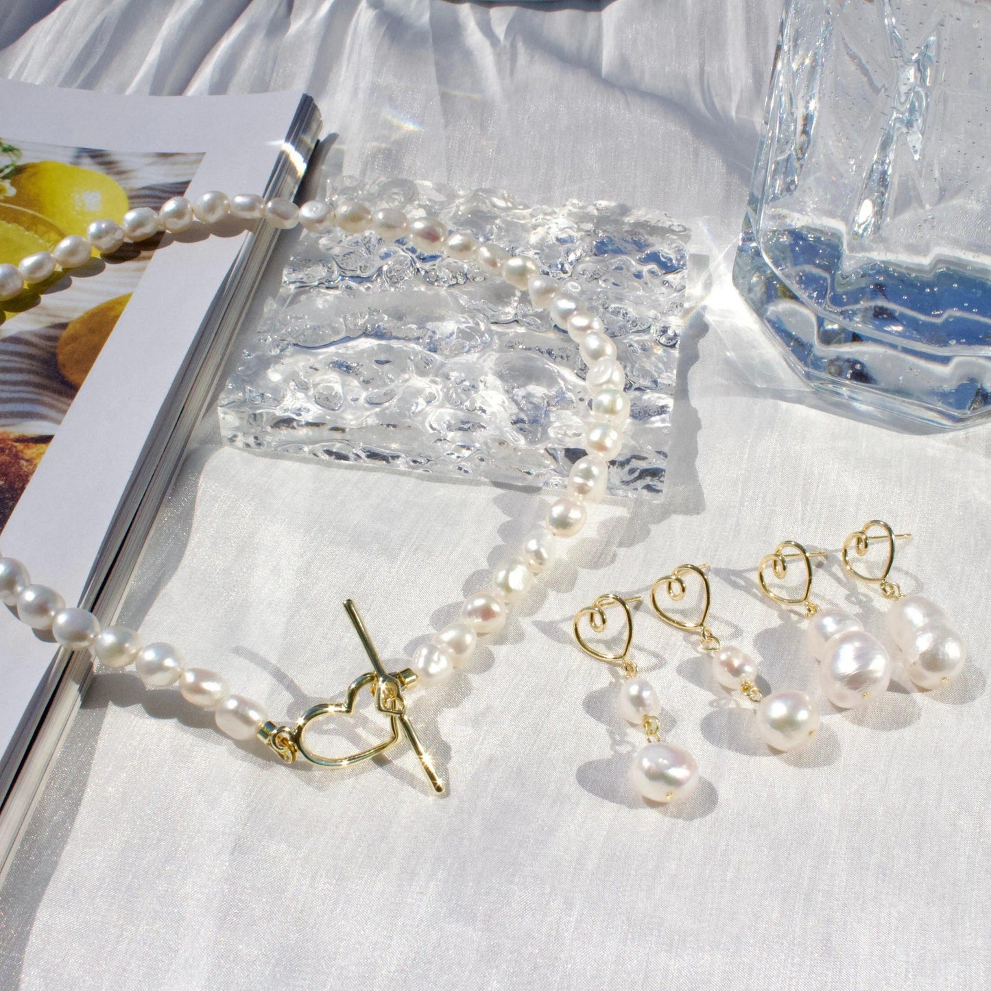 Herz Barockperlen Set - JK Jewelry & Accessories