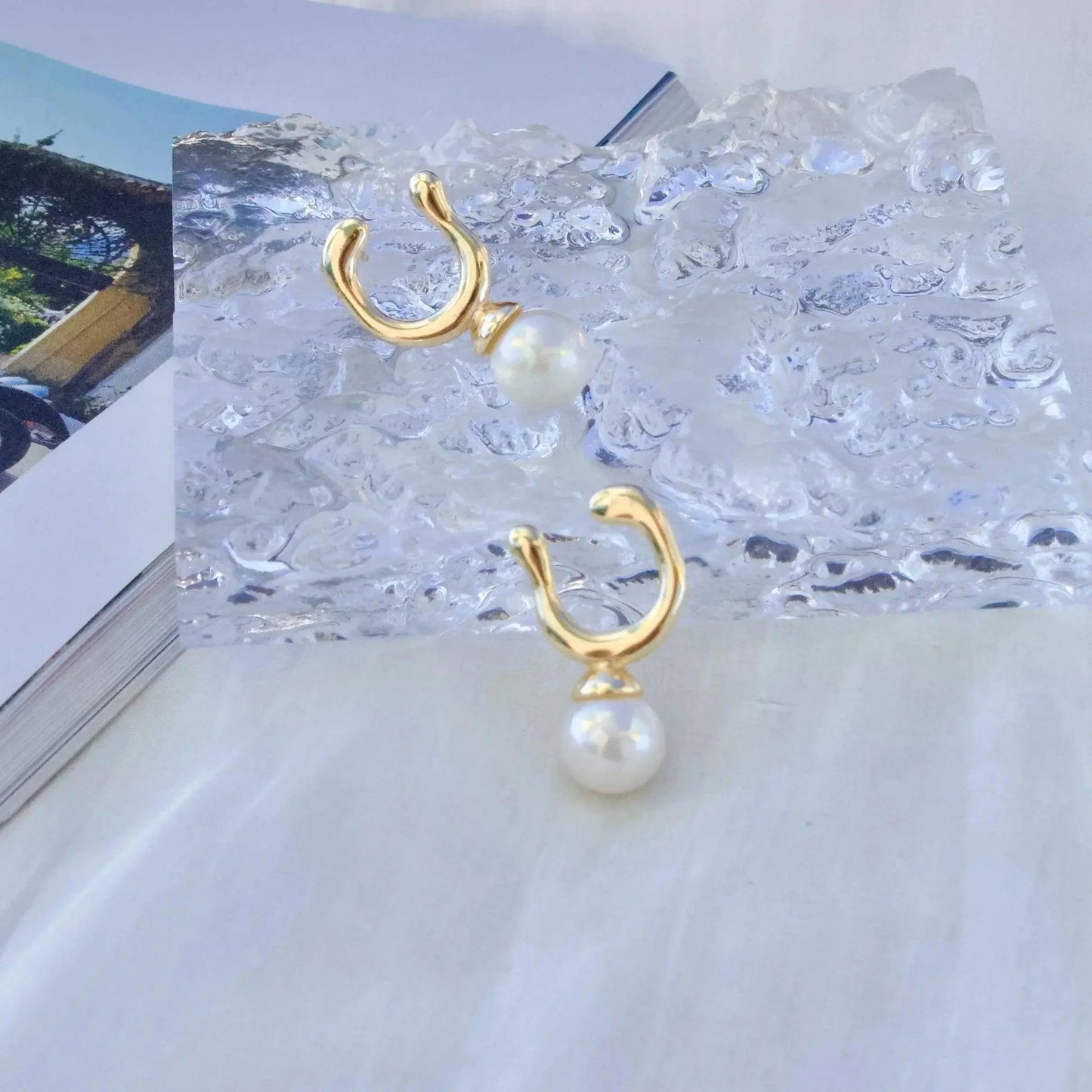 Horseshoe mit runder Perle - JK Jewelry & Accessories