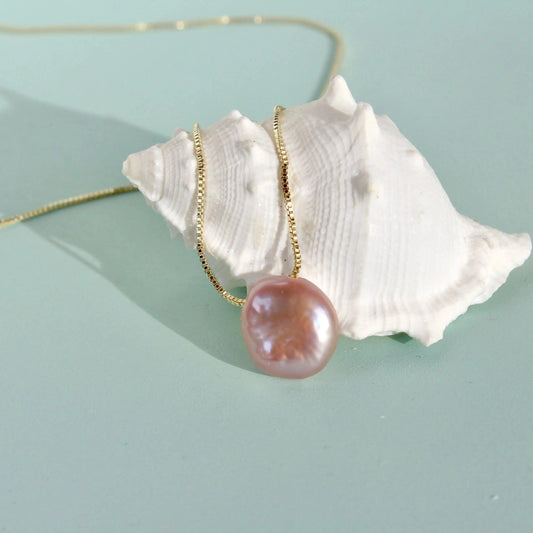 Lila Wassertropf Barockperle - JK Jewelry & Accessories