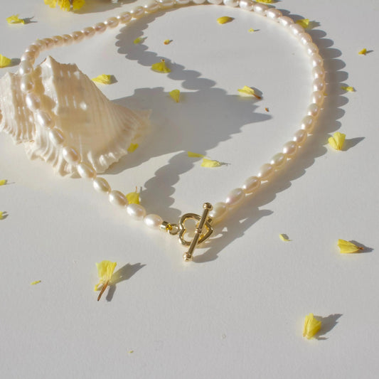 Louisa | Perlenkette mit Herz - JK Jewelry & Accessories