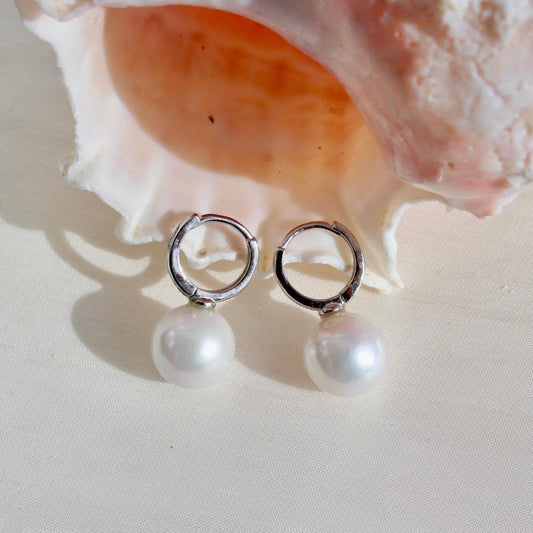 Maeve | Klassische Creolen mit 10mm Perlen - JK Jewelry & Accessories