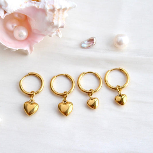 Olivia|Klassische Creolen mit Herz - JK Jewelry & Accessories