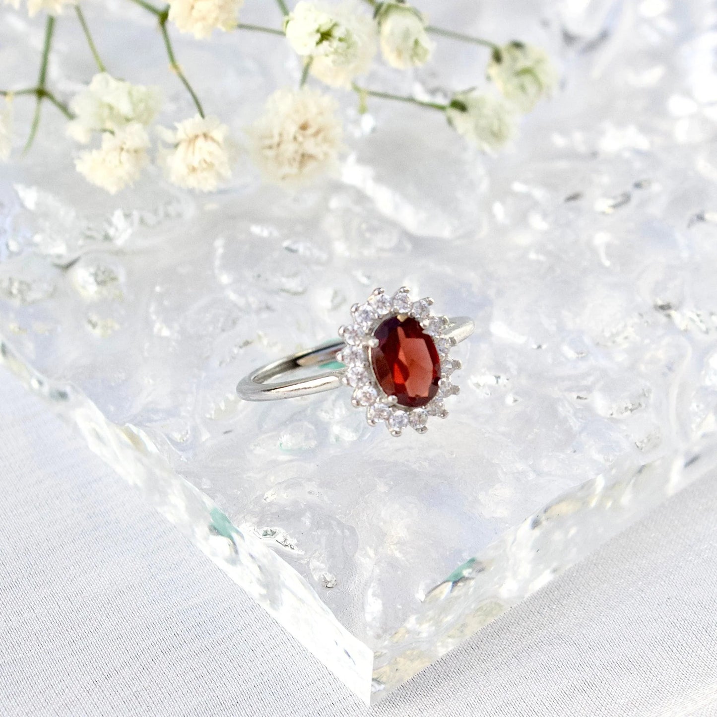 Ovaler Granat - JK Jewelry & Accessories
