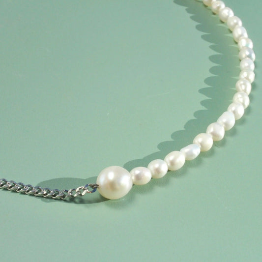 Panzerkette mit Perlen - JK Jewelry & Accessories