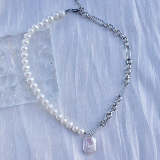 Perlen & Stahlkette - JK Jewelry & Accessories