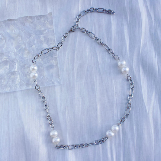 Perlen & Stahlkette - JK Jewelry & Accessories