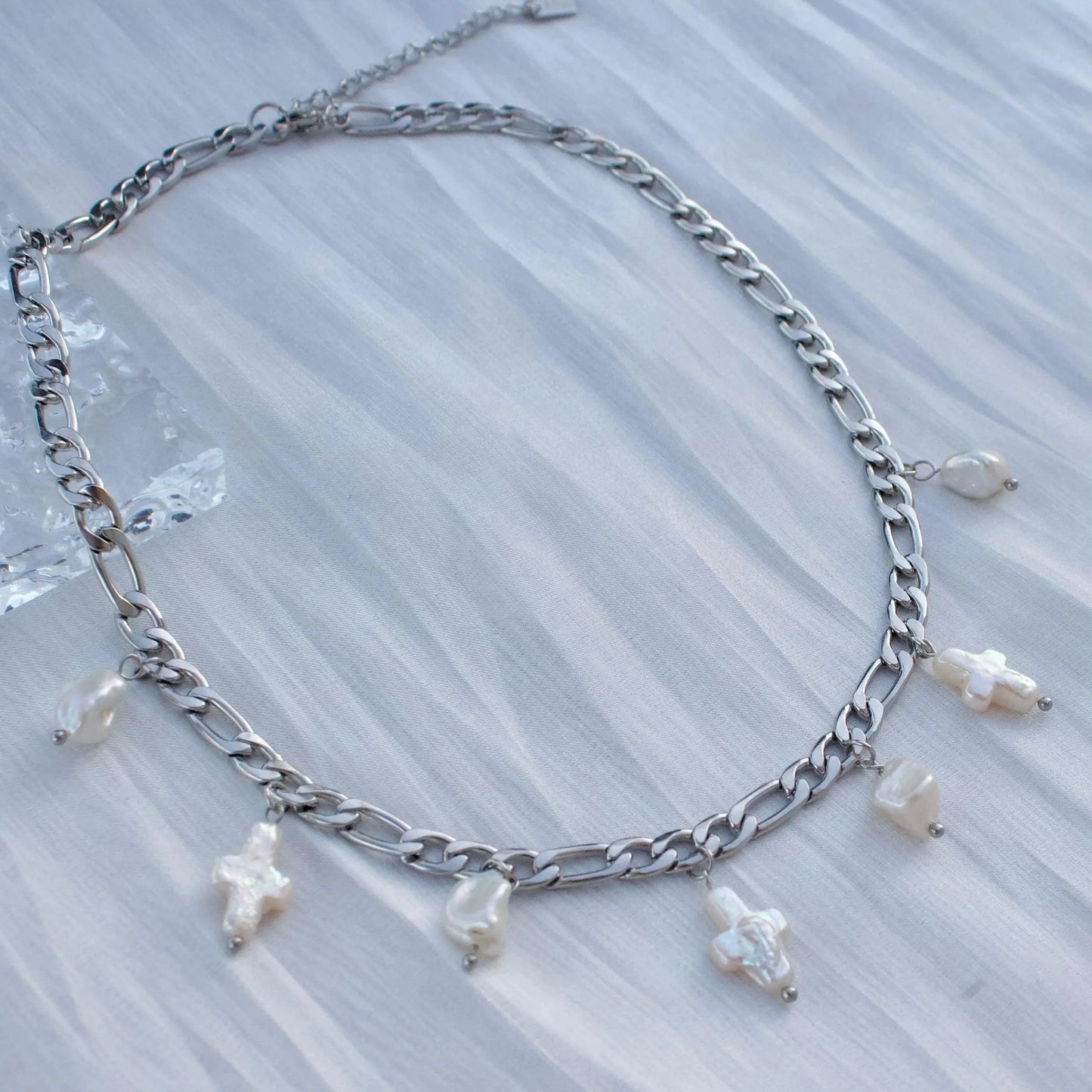 Perlen & Stahlkette - JK Jewelry & Accessories